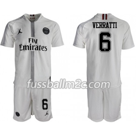 Fußballtrikots Paris Saint-Germain Verratti 6 Jodan Weiß Kinder Ausweich Trikotsatz 2018-2019 Fußballtrikots Paris Saint-Germain Verratti 6 Jodan Weiß Kinder Ausweich Trikotsatz 2018-2019
